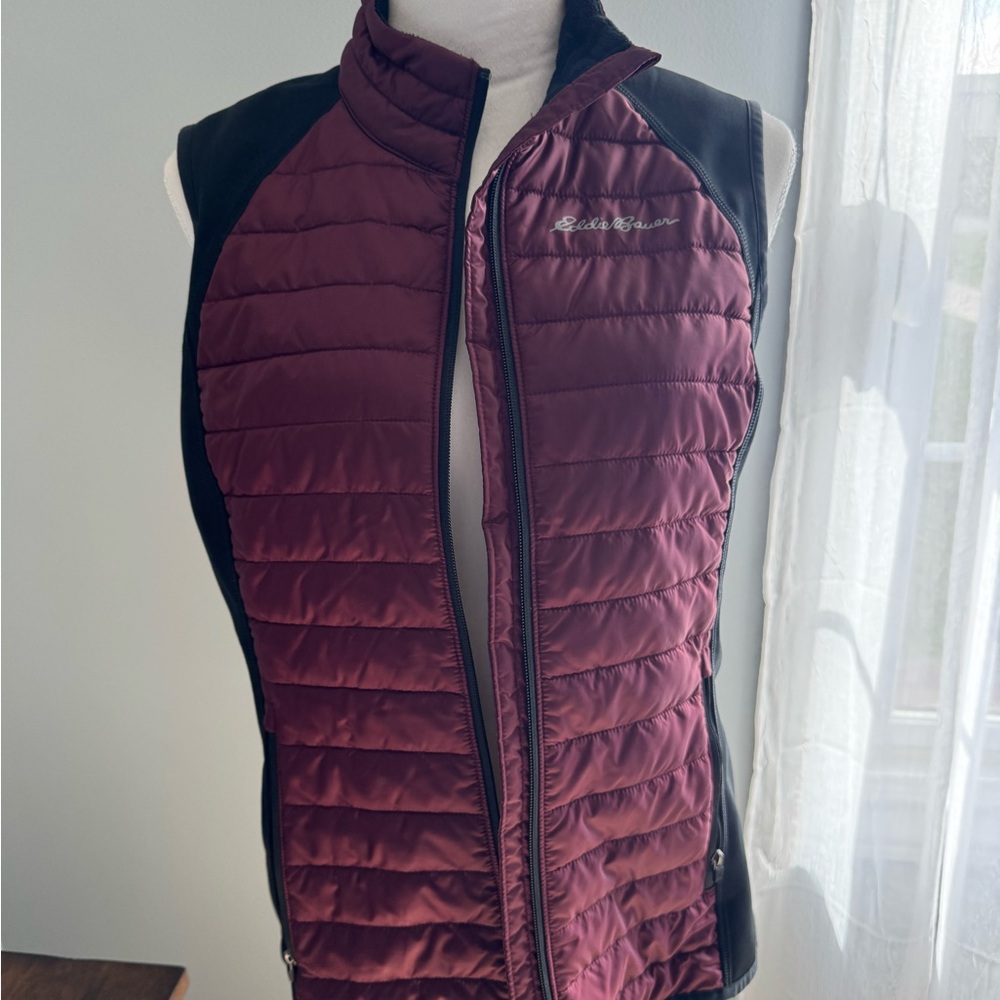 Eddie Bauer Burgundy Puffer Vest